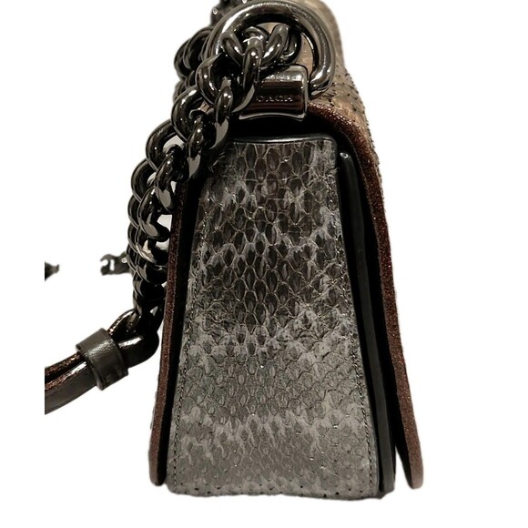 Coach Swagger Shoulder Bag 20 in Metallic Striped Mixed Snakeskin - Picture 5 of 16